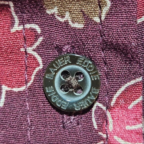 Eddie Bauer Womens 4X Purple Floral Rayon Maxi Dress With Button Front & Long Sl - Picture 6 of 16